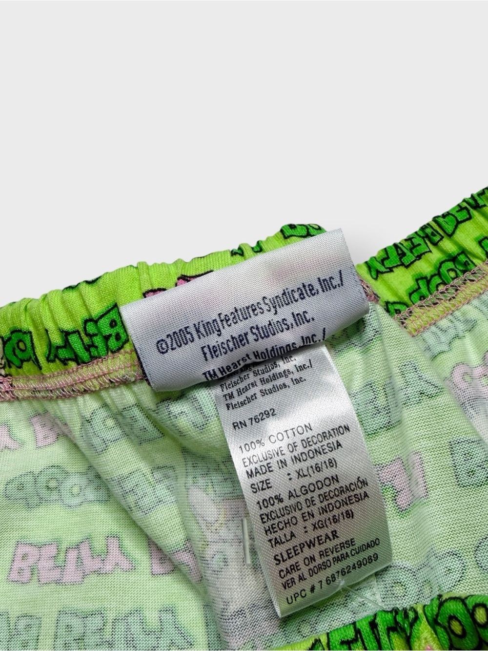 Vintage NWT Y2K AOP Betty Boop Lounge Boxer Shorts, Elastic Waist 2005 Cartoon - Picture 6 of 6
